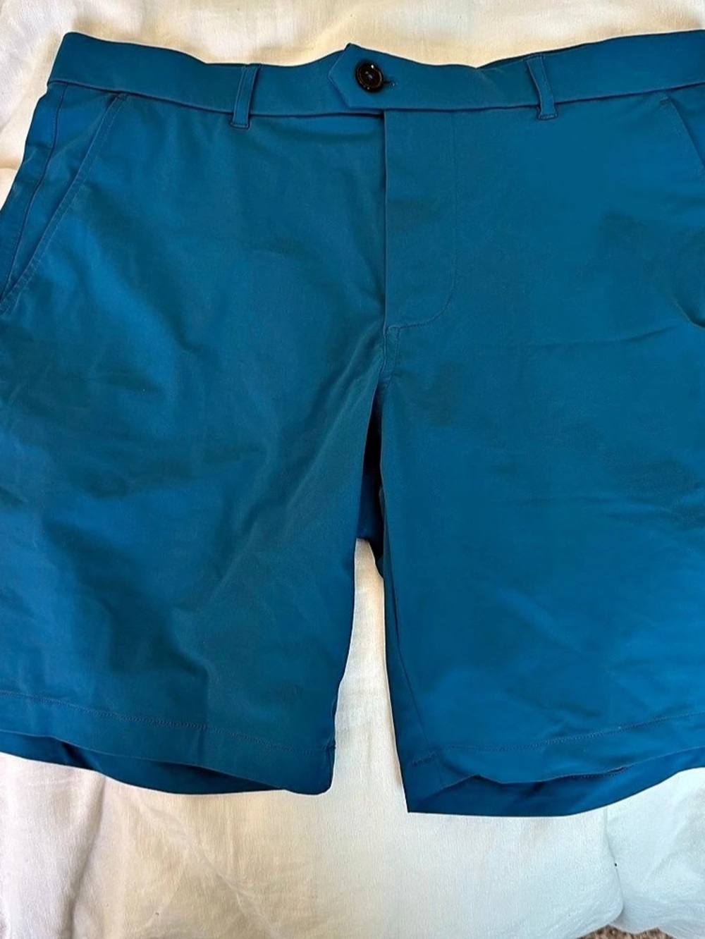Greyson Montauk Performance Short Men's Flat Front Shorts in Blue Waist 32